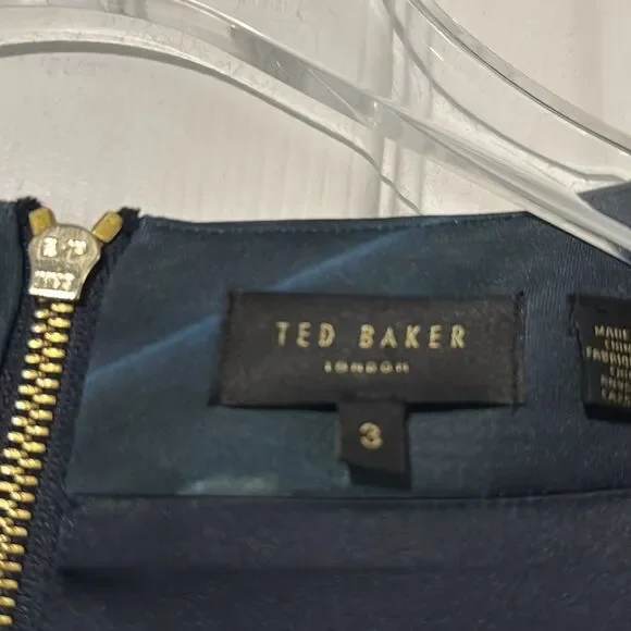 Ted Baker 'Antonya' Fuchsia Floral Midi Dress Size 3 US 8 - Picture 7 of 10